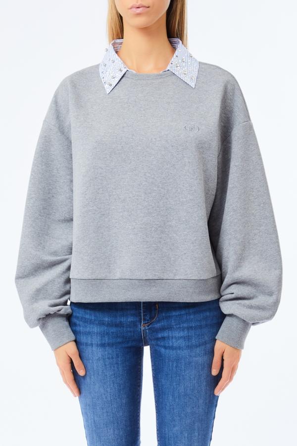felpa grigia UF5254F0873 03658 LIU JO DENIM 