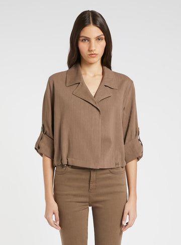 giacca in lino stretch MLMPALCHI 001 MARella MONOCHROME 