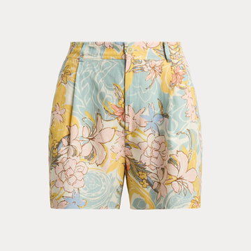 Pantaloncino in lino a pieghe 200-P10134 001 LAUREN RALPH LAUREN 