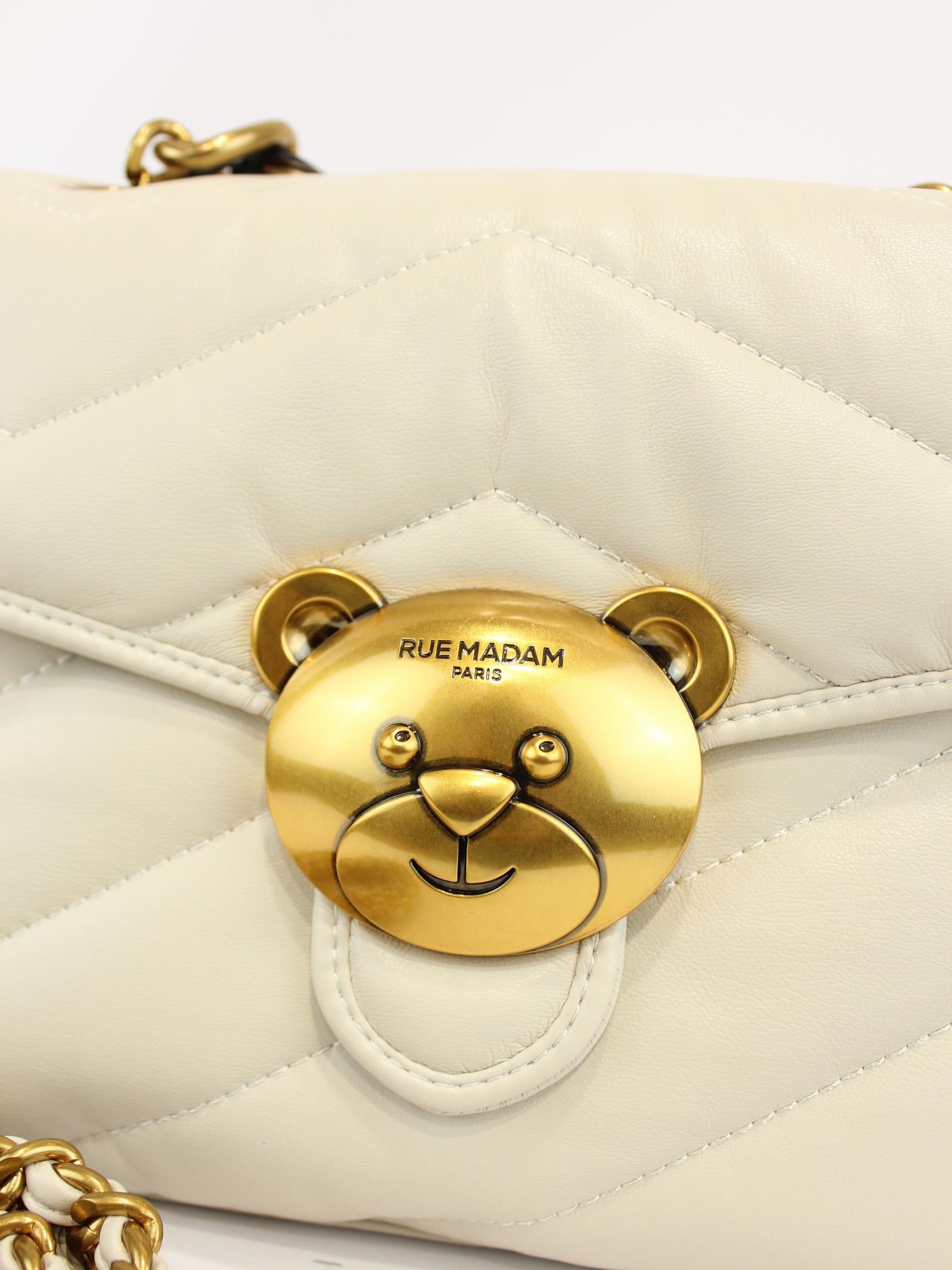 borsa teddy shoulder 1490 CREAM RUE MADAM PARIS 