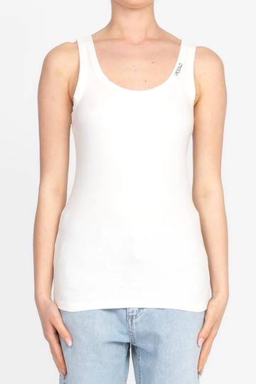 top con logo al collo RD0509 BIANCO VICOLO 