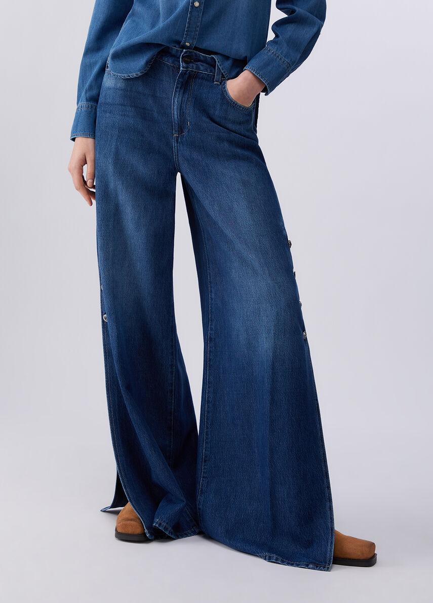 jeans flare con spacchetti UA6168DS079 79052 LIU JO DENIM 