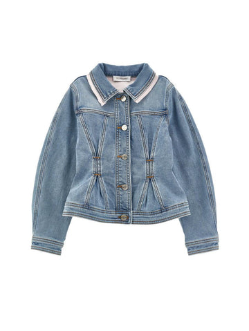 giacca in denim strass 79G100 7015 6291 MONNALISA 