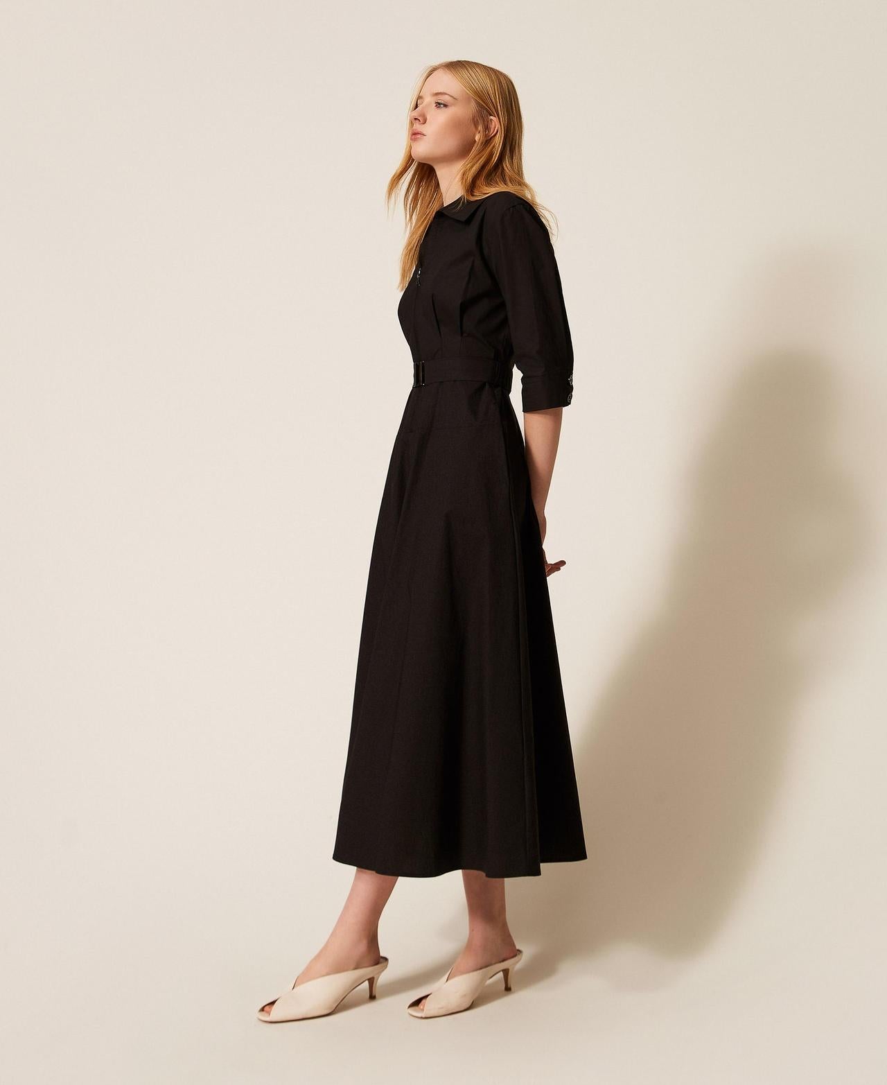 abito lungo con cintura 261AP2284 00006 TWINSET ACTITUDE 