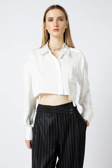 camicia cropped H.C597.4038 BIANCO HANITA 