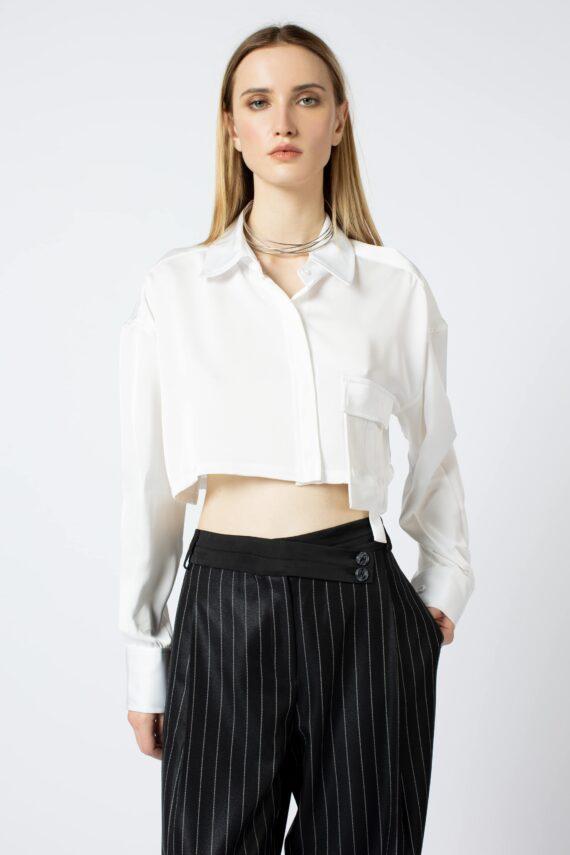 camicia cropped H.C597.4038 BIANCO HANITA 