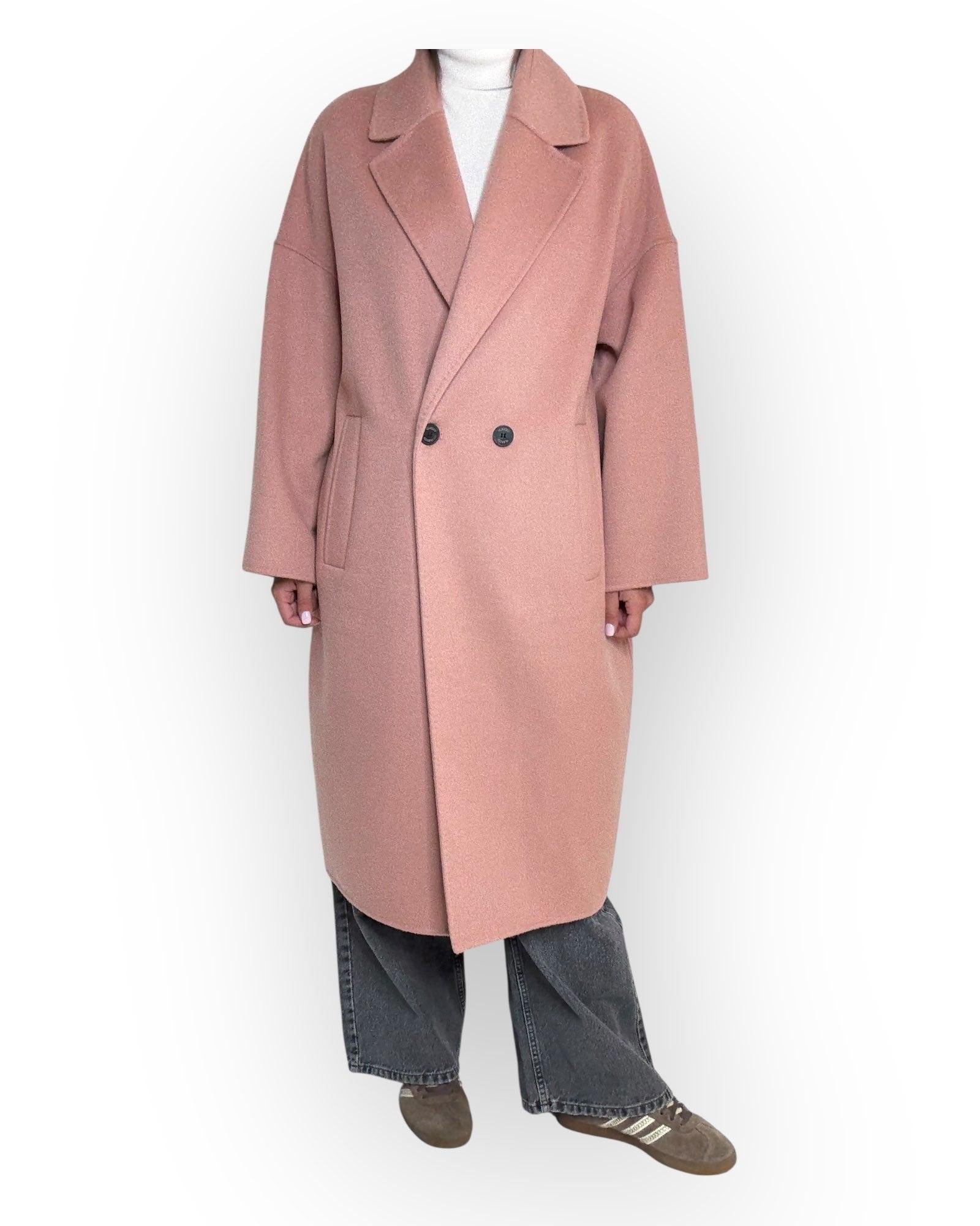 cappotto lungo doppiopetto TF0003 ROSA VICOLO 