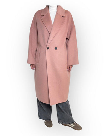 cappotto lungo doppiopetto TF0003 ROSA VICOLO 