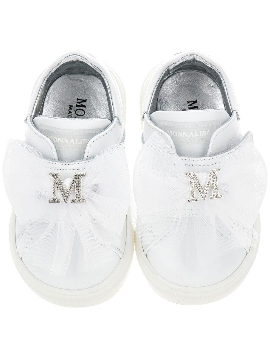 sneakers con logo strass 83E008 5721 0001 MONNALISA 