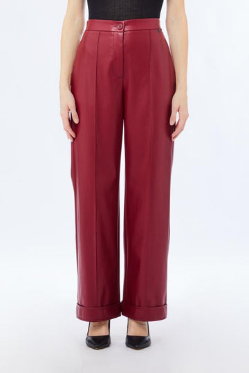 pantalone in tessuto spalmato MF5069E0624 91650 LIU JO WHITE 