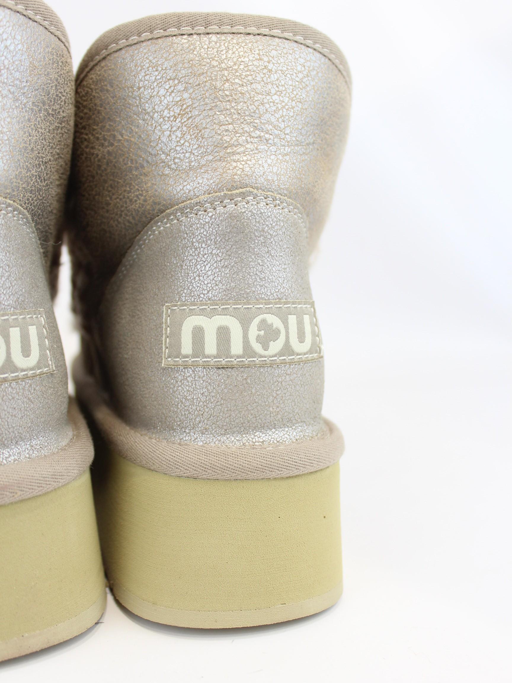 mini stivale eskimo in pelle MU.FW681000B STME MOU 