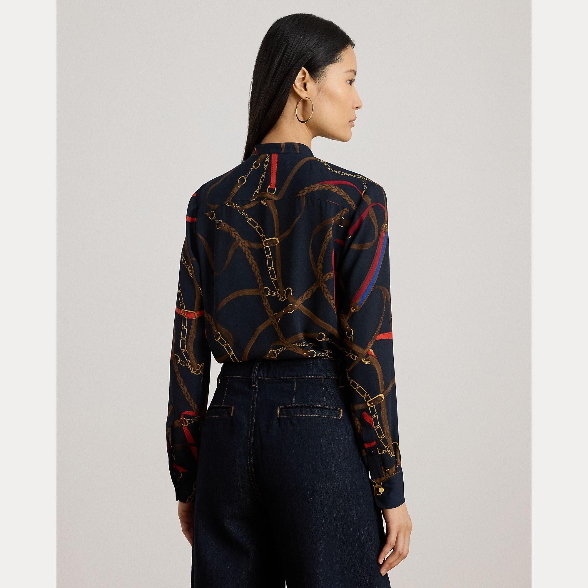 camicia con stampe a balze 200-P03553 001 LAUREN RALPH LAUREN 