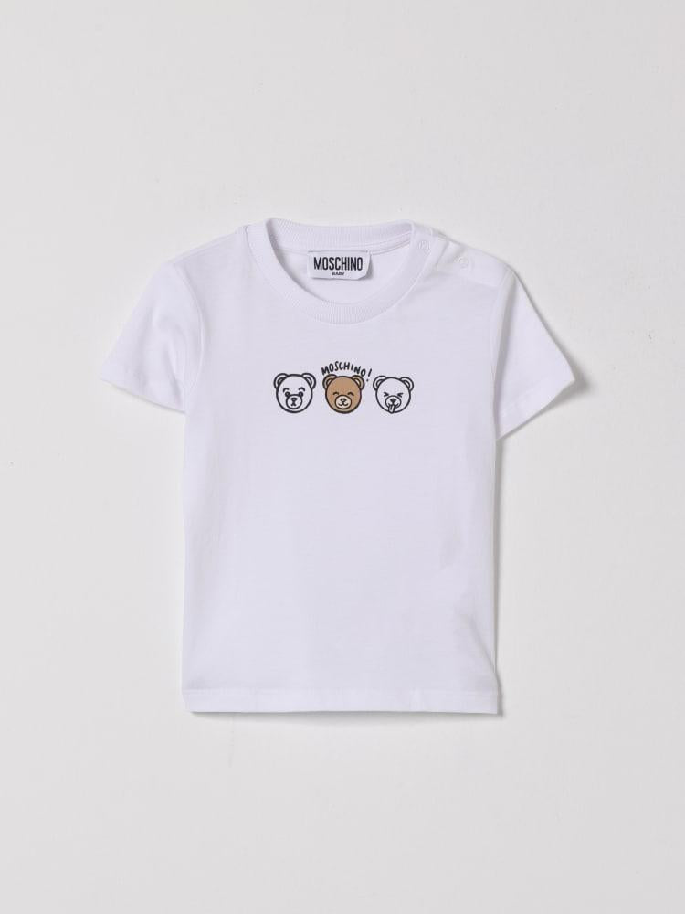 t-shirt con orsetti MUM04O LAA24 10101 MOSCHINO KIDS 