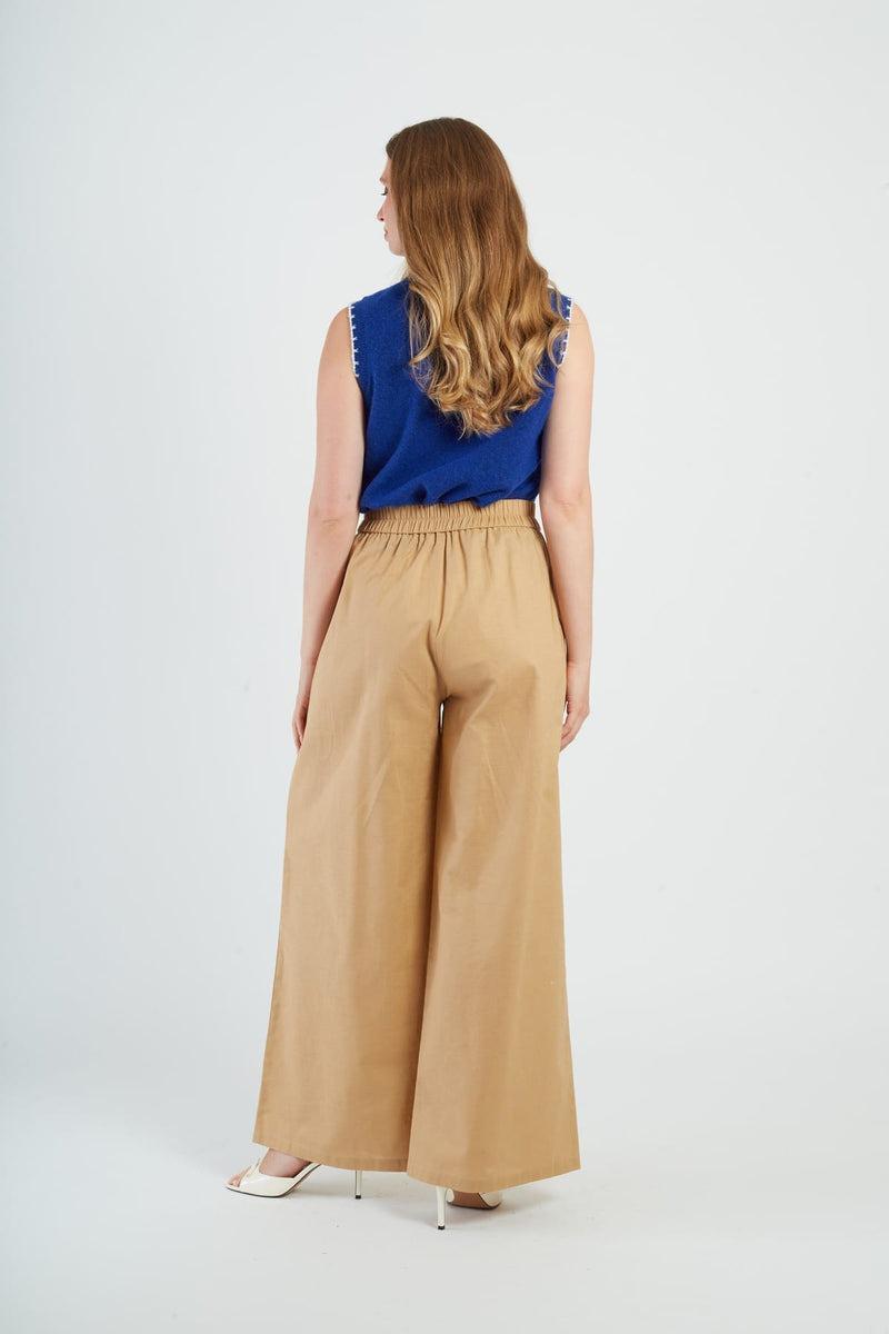pantalone in lino P660009 BARBERINE 100 BEIGE DERHY 