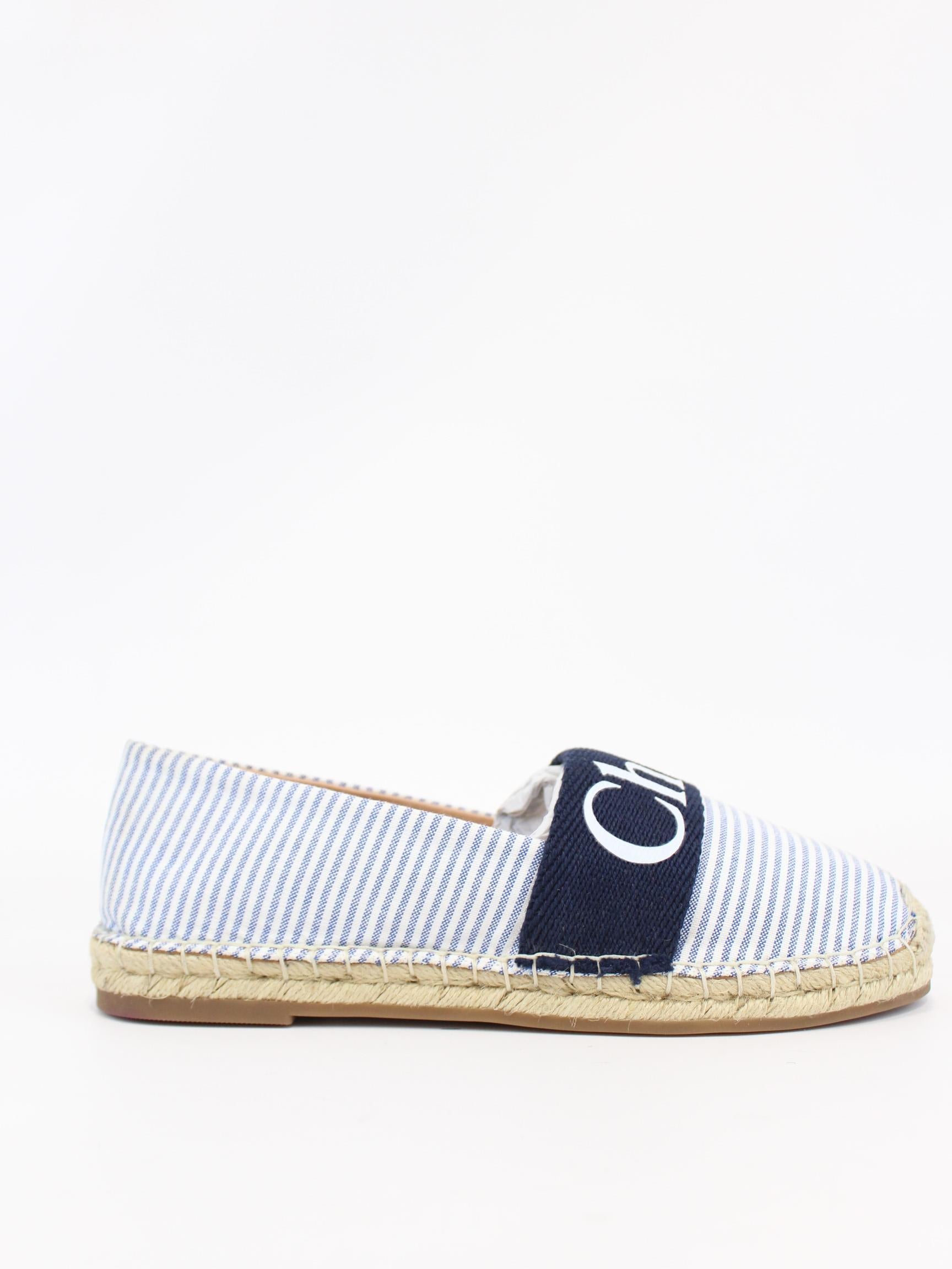 Espadrillas con logo e righe C20511 V21 CHLOE 