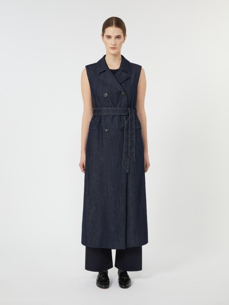 gilet lungo in denim GRETA 001 S MAXMARA 