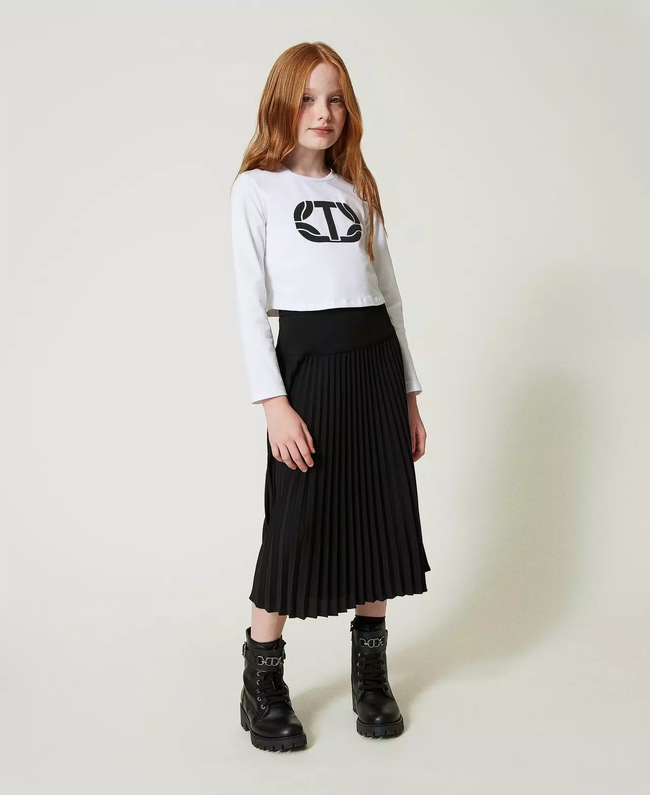 t-shirt logo iconico 242GJ2032 00526 TWINSET GIRL 