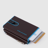 PIQUADRO compact wallet porta carte Mogano
