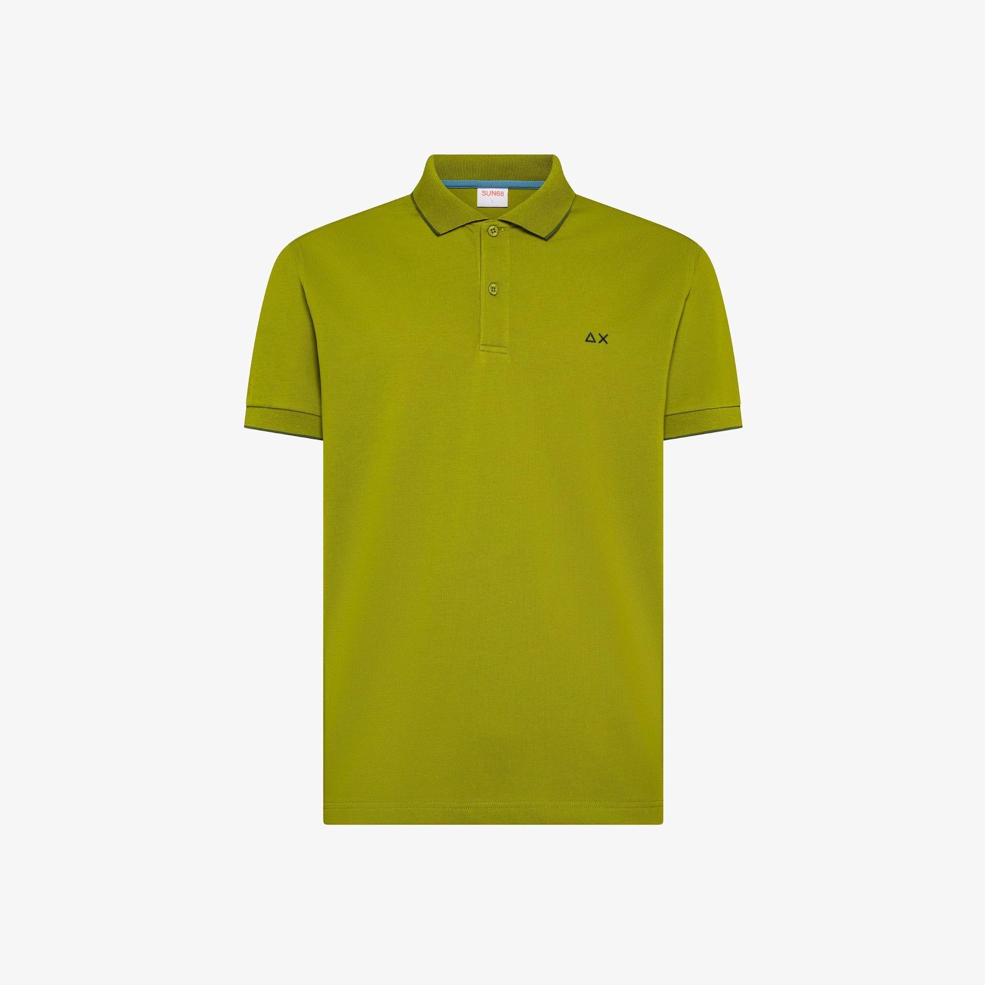 polo small stripe A36111 OLIVA SUN68 