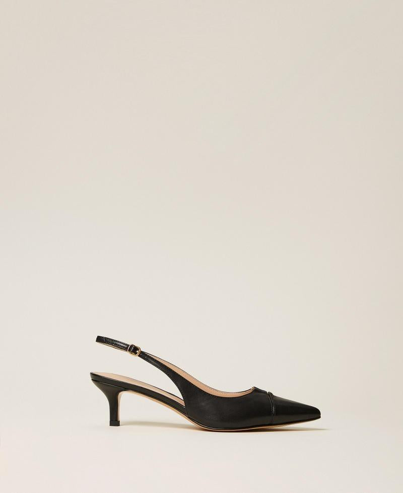 Décolleté sling back in pelle 261TCP034 00006 TWINSET 