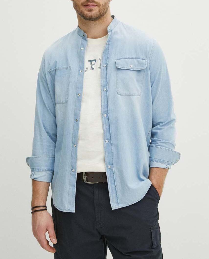 camicia coreana in denim M124P201FORTKOREALT BLUE liU JO 