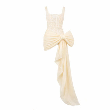 abito con inserti pizzo ALTON 112S6 BURRO TPN 