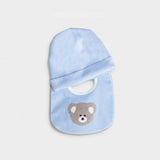 LA SARTORIA DEI PICCOLI set cappellino e bavetta Azzurro