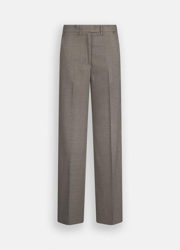 pantalone con piega CF5372T054A M9770 LIU JO BLACK 