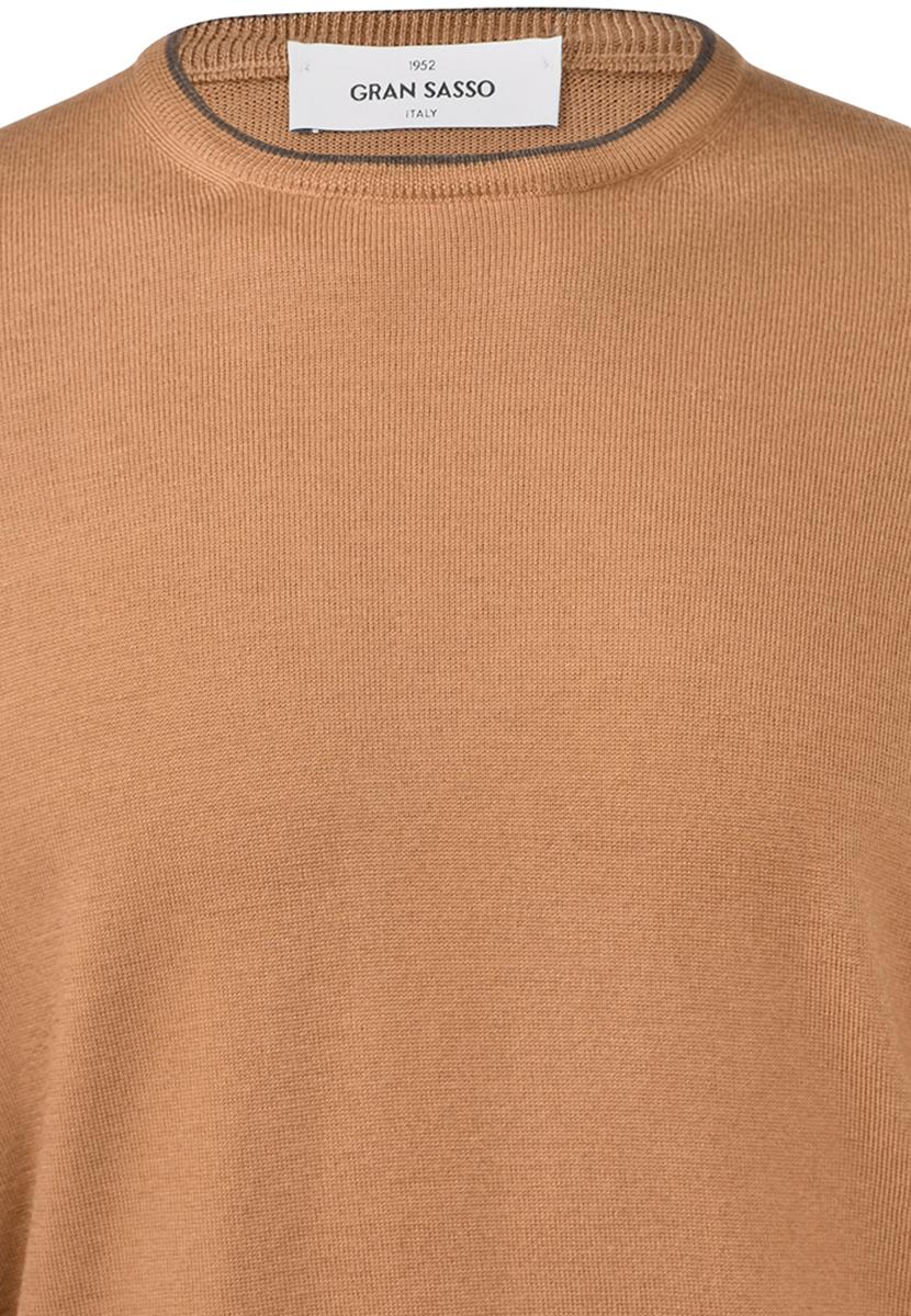 maglia girocollo con toppe alcantara 55183 14264 149 GRAN SASSO 