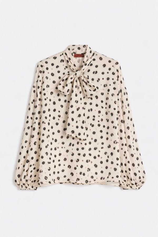 camicia in chiffon stampato MSTETERE 001 MAXMARA BLACK DRESS 