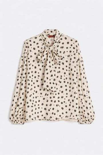 camicia in chiffon stampato MSTETERE 001 MAXMARA BLACK DRESS 