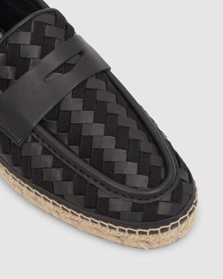 mocassino in pelle intrecciata Noa 026004-100 NEGRO CASTANER 