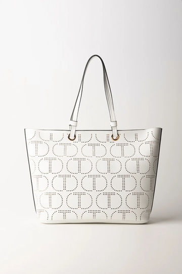 borsa con logo traforato 241TD8030 00001 TWINSET 