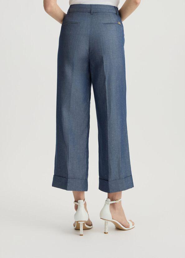 pantalone in misto lino WA5132T4818 09481 liU JO 