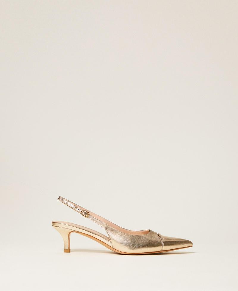 Décolleté sling back in pelle 261TCP034 10363 TWINSET 