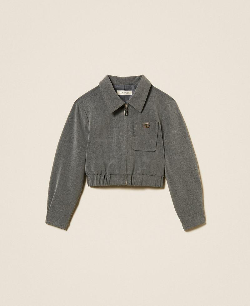 giubbino cropped in flanella 252GJ2270 11727 TWINSET GIRL 