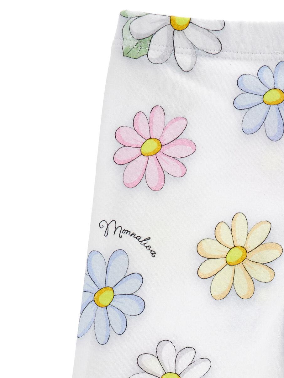 leggins con margherite 31E408 5662 0099 MONNALISA 