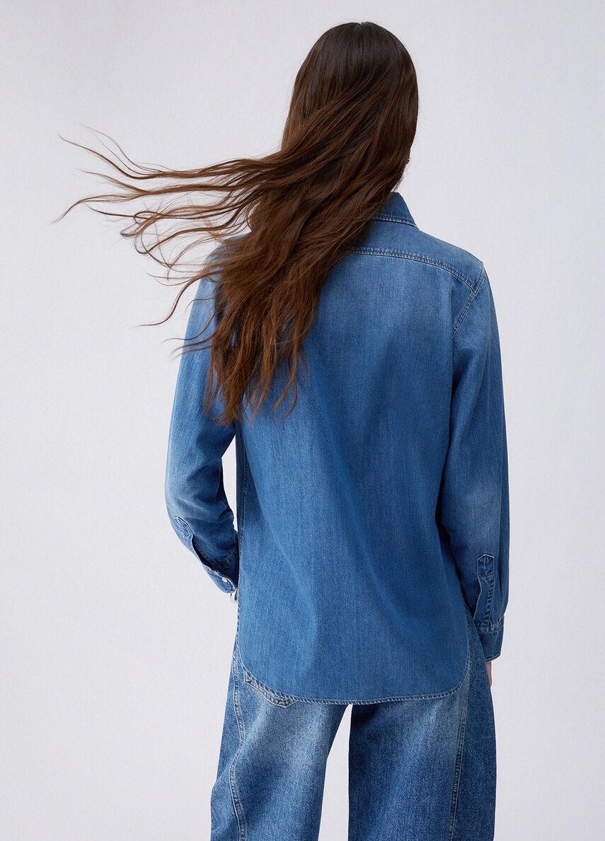 camicia in denim UA6339D4851 79053 LIU JO DENIM 