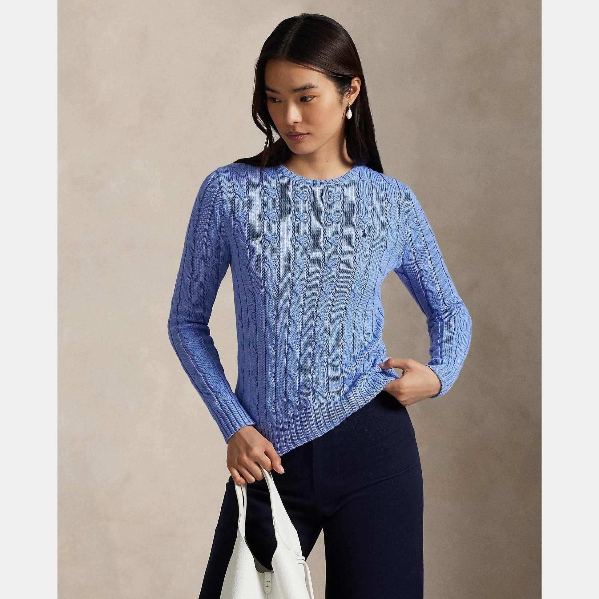 maglia girocollo a trecce 211-891640 003 RALPH LAUREN POLO 