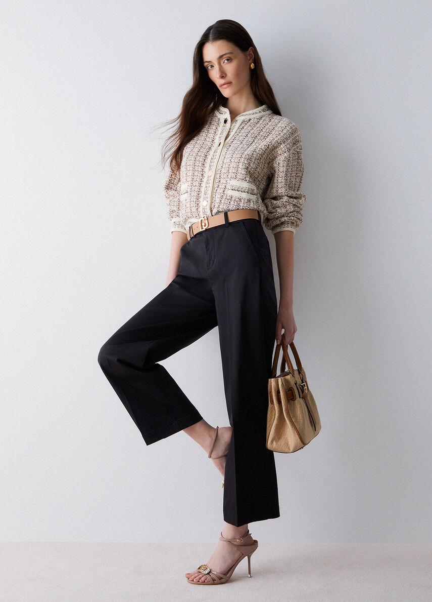 pantalone flare vita alta WA6475T373A 22222 LIU JO WHITE 