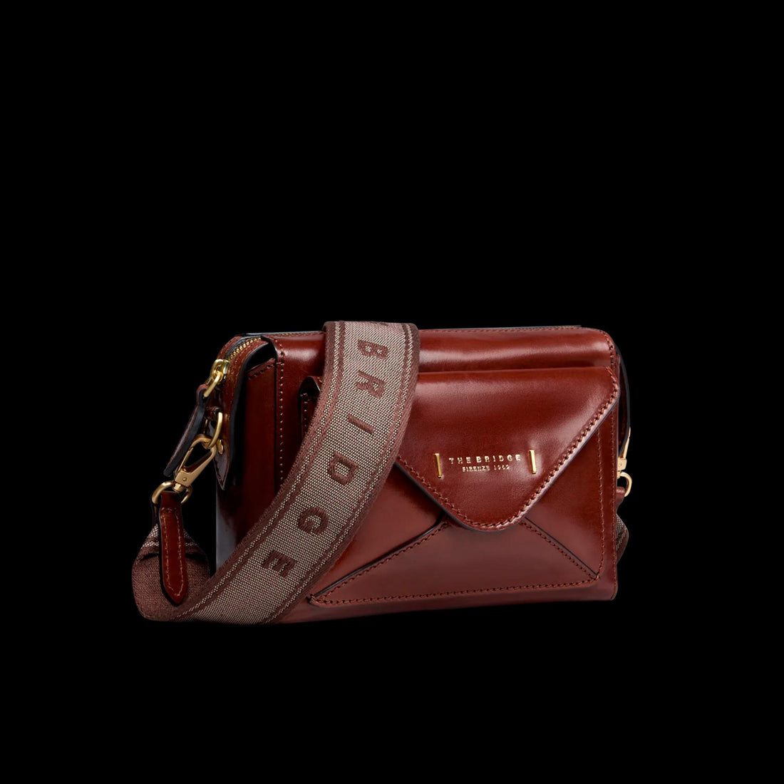 borsa a tracolla frida 04290401 14 MARRONE/ORO THE BRIDGE 