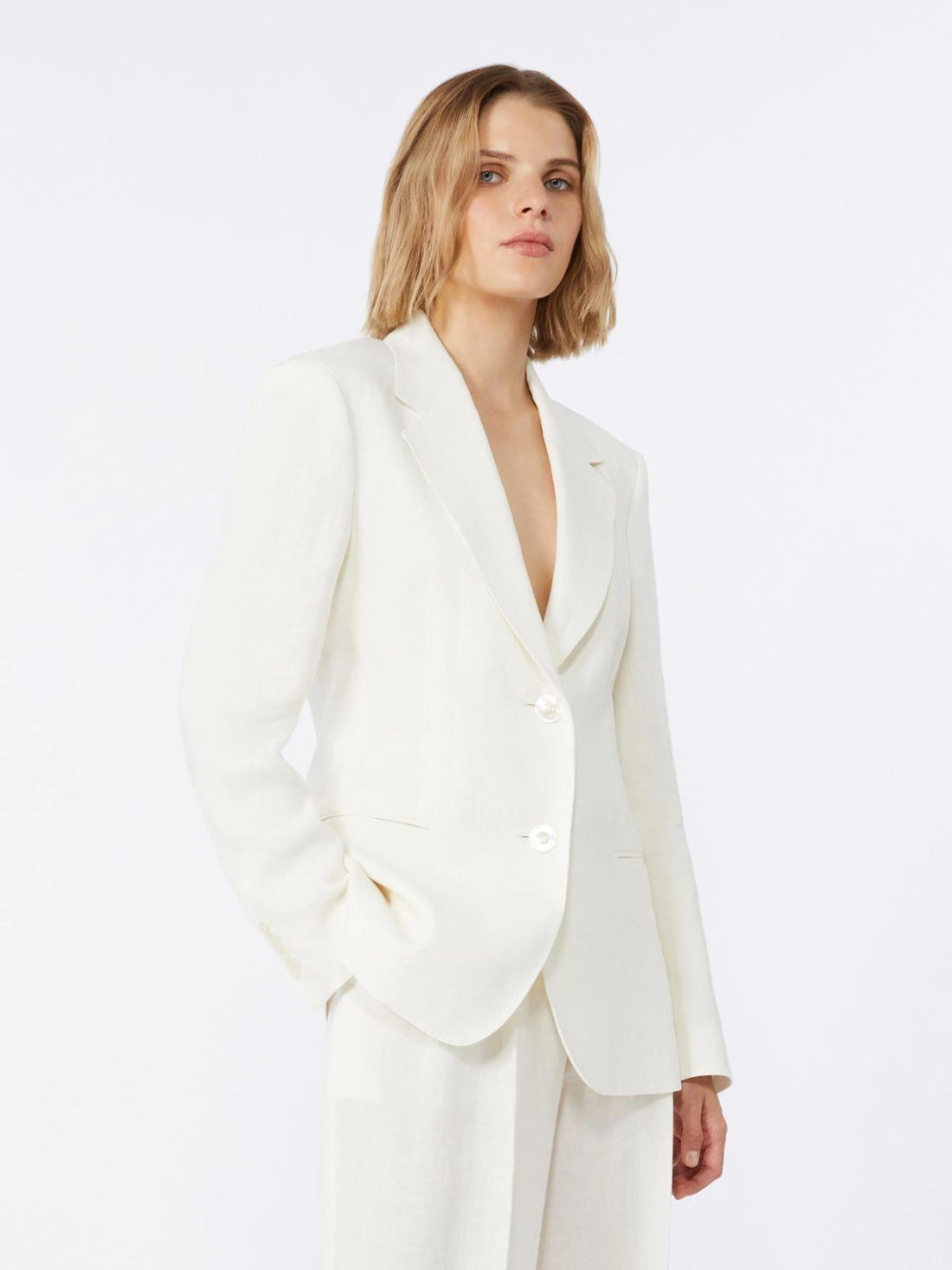 blazer in batavia di lino MSTBELLO 015 MAXMARA STUDIO 