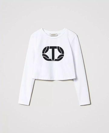 t-shirt logo iconico 242GJ2032 00526 TWINSET GIRL 