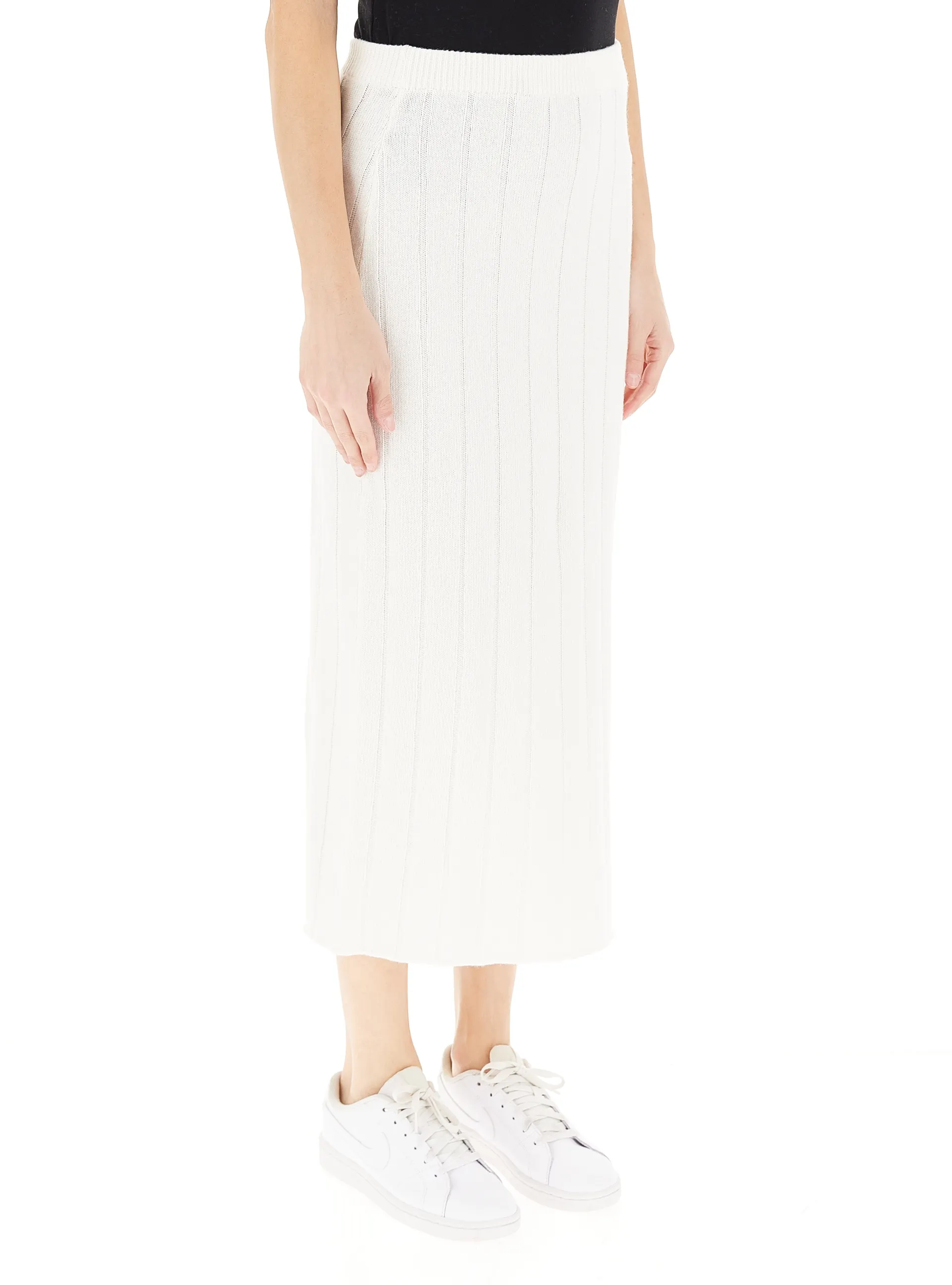 gonna lunga in maglia 77129S BIANCO VICOLO 