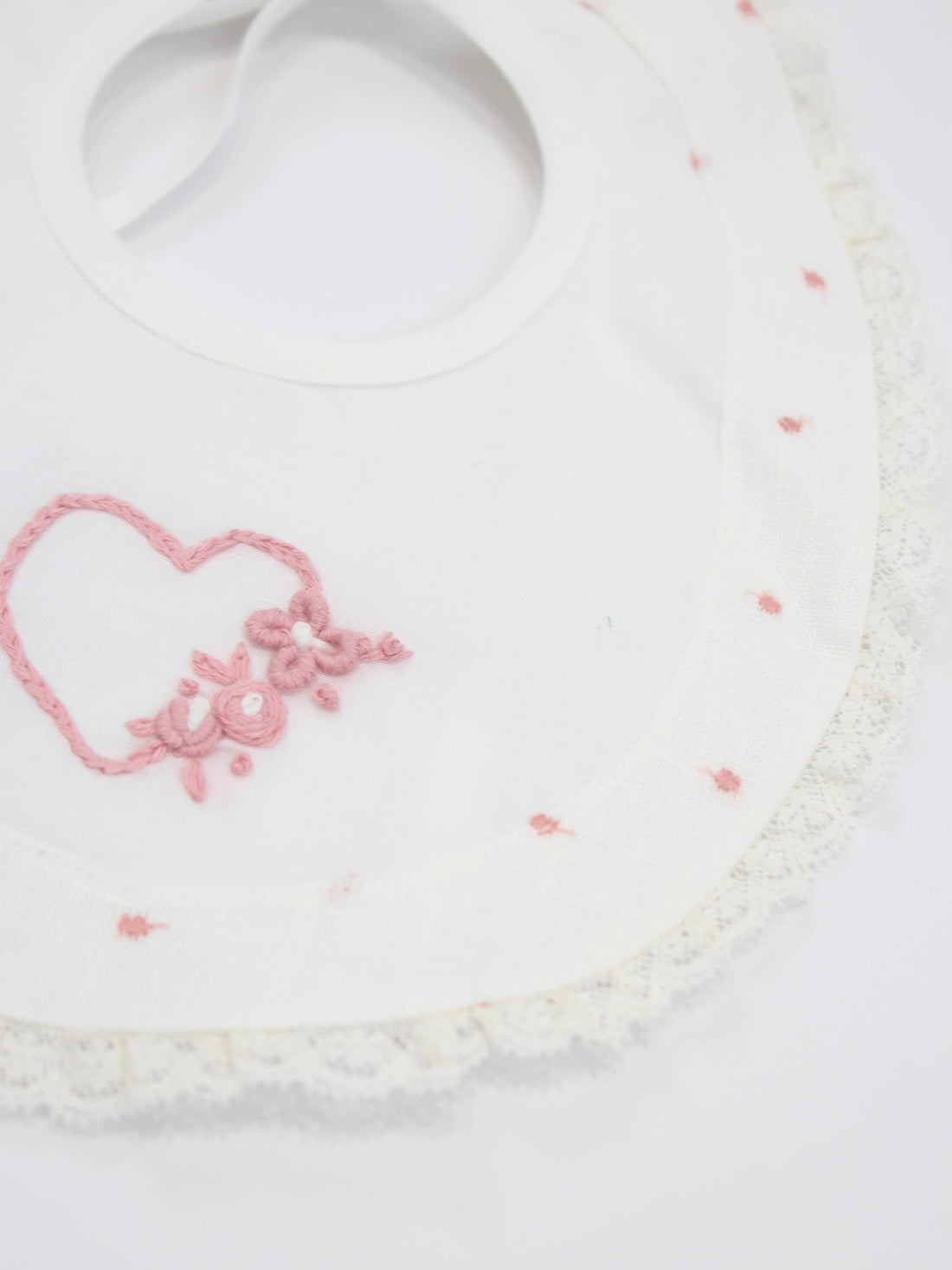 Bavetta con bordo in pizzo in cotone TAORMINA BAVETTA UNI PICCOLA GIUGGIOLA 