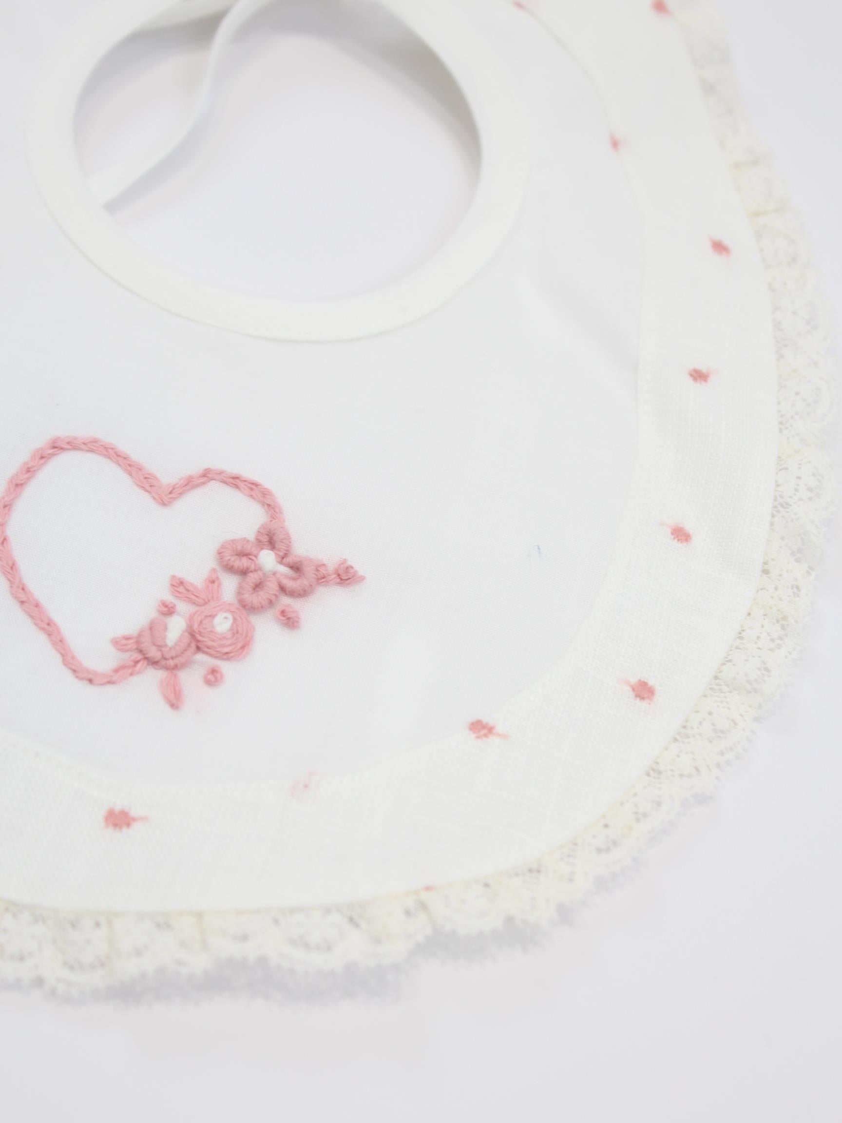 Bavetta con bordo in pizzo in cotone TAORMINA BAVETTA UNI PICCOLA GIUGGIOLA 