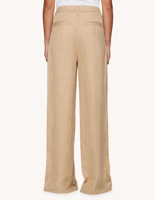 pantalone idra wide leg in lino DP802LF0031DXXX 707 DONDUP 