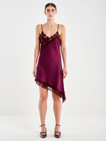 abito midi con dettagli pizzo TF0255 BORDEAUX VICOLO 