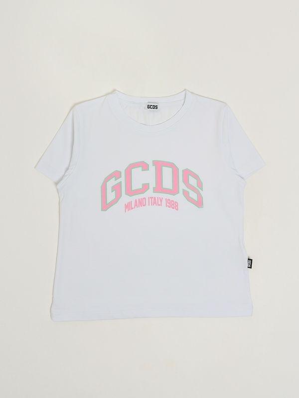 t-shirt con logo in contrasto C1GJQC541J336 100P GCDS 