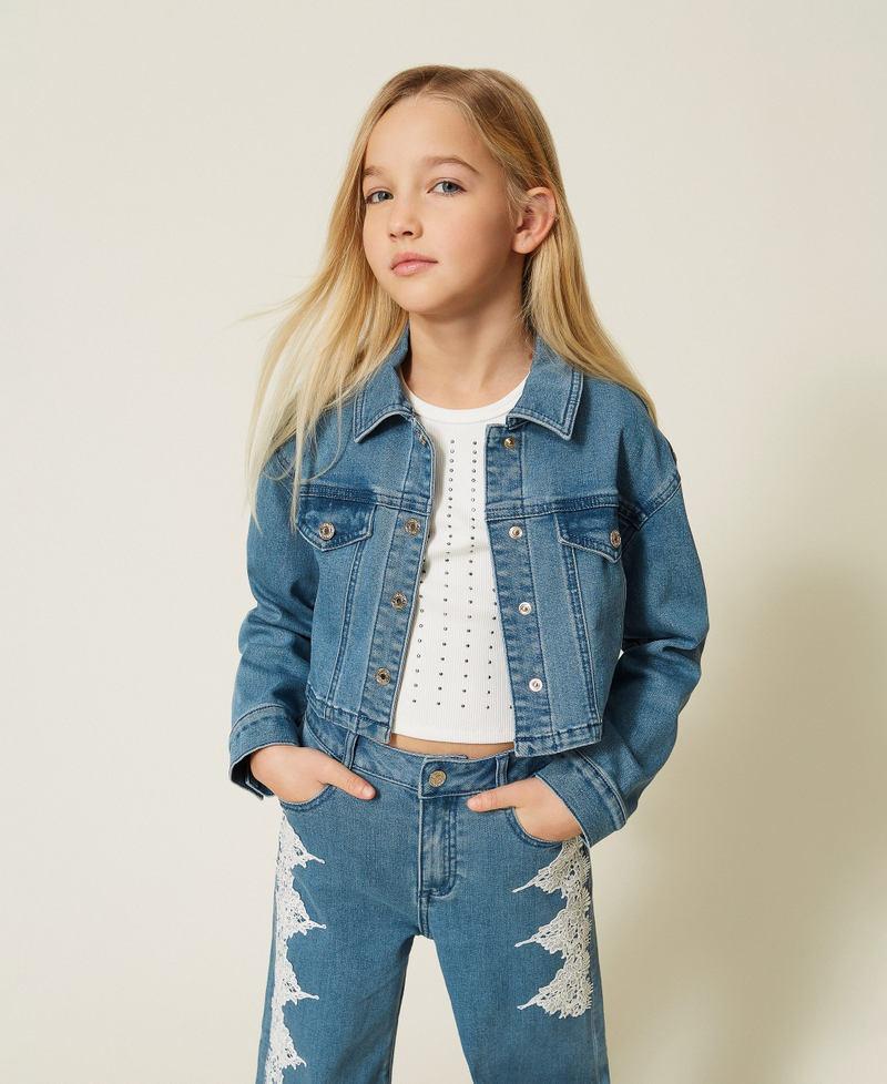 giacca cropped in jeans 261GJ2080 03451 TWINSET GIRL 